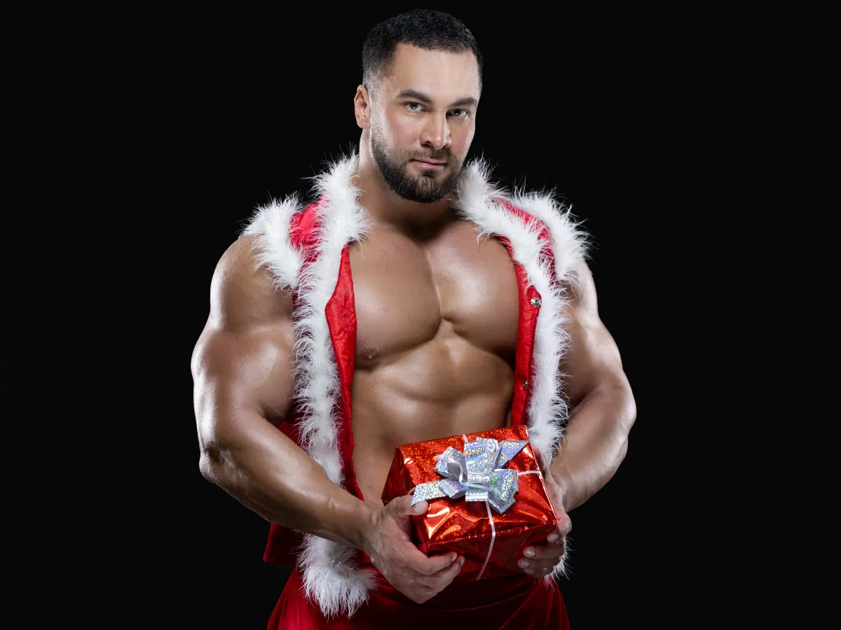 Gay roleplay scenario with a sexy santa